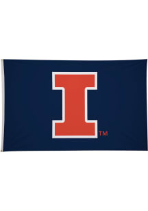 Illinois Fighting Illini 5' x 8' Silk Screen Grommet Flag - Navy Blue