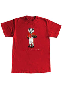 Wisconsin Badgers Red Football Short Sleeve T Shirt