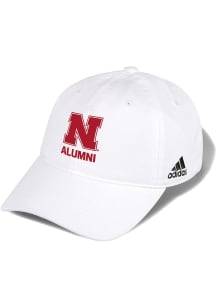 Adidas Nebraska Cornhuskers Alumni Washed Slouch Adjustable Hat - White