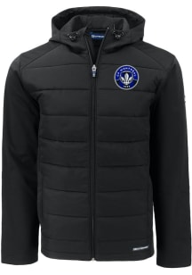 Mens Montreal Impact Cutter and Buck Mens Evoke Hood Heavyweight Jacket - Black