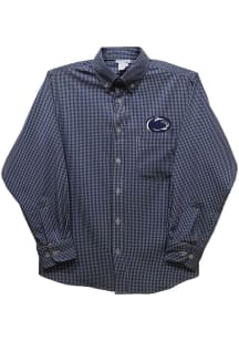 Vive La Fete Penn State Nittany Lions Youth Navy Blue Gingham Long Sleeve Polo