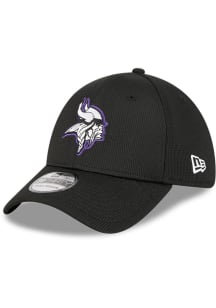 New Era Minnesota Vikings Mens Black DL Team Pop 39THIRTY Flex Hat