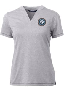 Cutter and Buck New York City FC Womens Grey Forge Short Sleeve T-Shirt