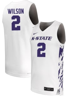 Exavier Wilson  Nike K-State Wildcats White NIL Name And Number Jersey