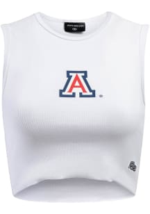 Hype and Vice Arizona Wildcats Womens White Cut Off Tank Top