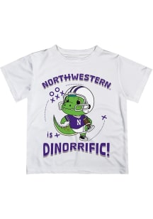 Vive La Fete Northwestern Wildcats Youth White Dino-Riffic Short Sleeve T-Shirt