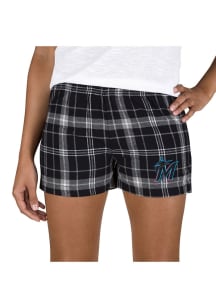 Concepts Sport Miami Marlins Womens Ash Ultimate Flannel Shorts