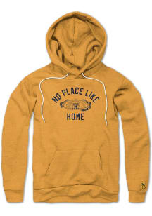 The Mitten State Michigan Wolverines Mens Yellow Football No Place Like Home Football Long Sleeve..
