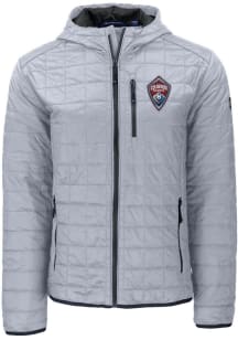 Cutter and Buck Colorado Rapids Mens Grey Rainier PrimaLoft Hood Filled Jacket