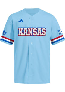 Adidas Kansas Jayhawks Mens Light Blue Replica Baseball Jersey