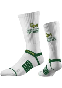 George Mason University Strideline Primary Logo Mens Crew Socks