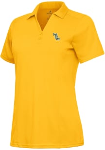Antigua William & Mary Tribe Womens Gold Tribute Short Sleeve Polo Shirt