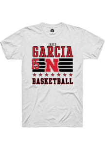 Jared Garcia Nebraska Cornhuskers White NIL Striped Short Sleeve Player T Shirt