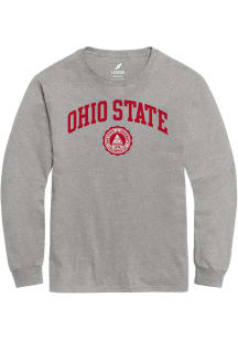 League Ohio State Buckeyes Grey Heather Seal Long Sleeve T Shirt