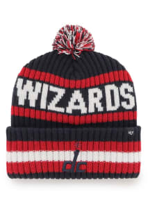 47 Washington Wizards Navy Blue DC Logo Bering Cuff Pom Mens Knit Hat