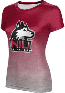 ProSphere Northern Illinois Huskies Womens Red Ombre Short Sleeve T-Shirt