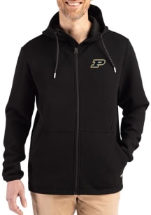 Cutter and Buck Purdue Boilermakers Mens Black Epic Comfort Full Zip Light Weight Jacket