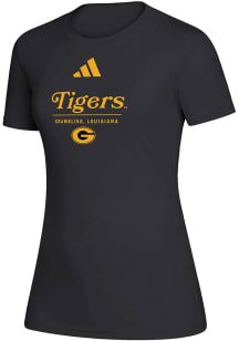Adidas Grambling State Tigers Womens Black Heat Seal Creator Short Sleeve T-Shirt