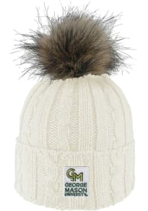 LogoFit George Mason University White Alps Pom Womens Knit Hat