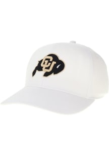 Colorado Buffaloes Mens White Back Nine Stretch Fit Primary Mark Flex Hat