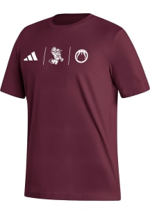 Adidas Texas A&M Aggies Maroon Ol' Sarge Basketball Short Sleeve T Shirt