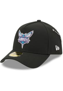 New Era Charlotte Hornets Mens Black 2026 NBA Draft 59FORTY A Frame Fitted Hat