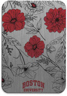 Boston Terriers Floral Aluminum Mousepad