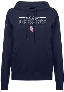 Levelwear USWNT Womens Navy Blue Adorn Vanguard Hooded Sweatshirt