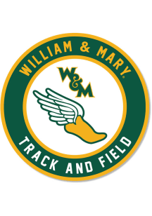 William & Mary Tribe 3 inch Circle Track and Field Magnet