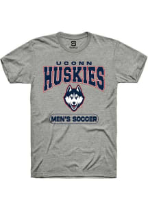 Summit Sportswear UConn Huskies Grey Heather Men's Soccer Short Sleeve T Shirt