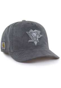 47 Pittsburgh Penguins Carhartt Garment Dyed Tonal Hitch RF Adjustable Hat - Charcoal