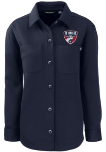 Cutter and Buck FC Dallas Womens Navy Blue Roam Shirt Light Weight Jacket