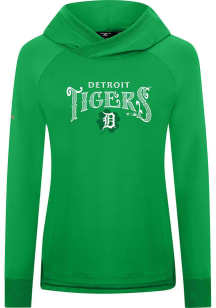Levelwear Detroit Tigers Womens Kelly Green Slender St. Patrick's Day Long Sleeve Pullover