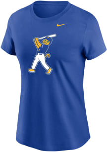 Nike Pitt Panthers Womens Blue Home Run Roc Short Sleeve T-Shirt