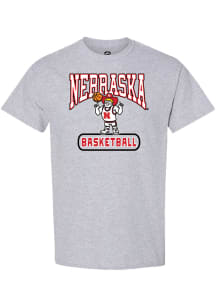 Summit Sportswear Nebraska Cornhuskers Grey Basketball Herbie Short Sleeve T Shirt