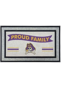 East Carolina Pirates Proud Family 18x30 Door Mat
