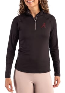 Cutter and Buck Alabama Crimson Tide Womens Black Coastline Qtr Zip