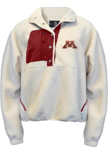 Summit Sportswear Minnesota Golden Gophers Womens White Lana Qtr Zip