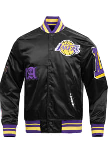 Pro Standard Los Angeles Lakers Mens Black Old English Satin Light Weight Jacket