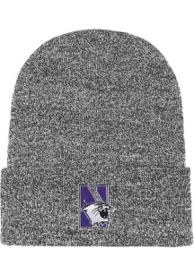 LogoFit Northwestern Wildcats Dark Grey Bueller Mens Knit Hat