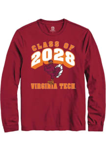 Summit Sportswear Virginia Tech Hokies Maroon Class of 2028 Long Sleeve T Shirt