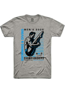 Summit Sportswear Big Ten Dark Grey 2026 Men's Swimming & Diving Championships Short Sleeve T Shir..