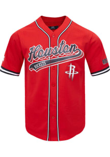 Pro Standard Houston Rockets Mens Red Script Tail Mesh Baseball Jersey