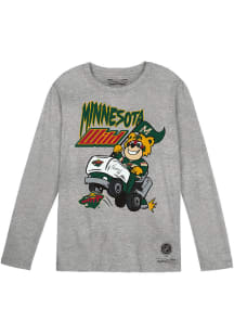 Nordy  Mitchell and Ness Minnesota Wild Toddler Grey Zamboni Long Sleeve T-Shirt