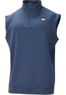 Columbia UConn Huskies Mens Navy Blue Heat Seal Wickham Hills Sleeveless Jacket
