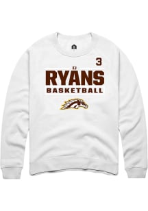 Ej Ryans Western Michigan Broncos Mens White NIL Stacked Box Player Crew