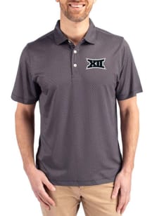 Cutter and Buck Big 12 Mens Black Pike Symmetry Short Sleeve Polo