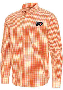 Antigua Philadelphia Flyers Mens Orange Ellis Long Sleeve Dress Shirt