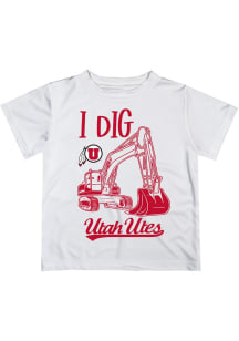 Vive La Fete Utah Utes Infant Excavator Short Sleeve T-Shirt White