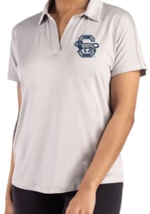 Cutter and Buck Penn State Nittany Lions Womens Grey Vault Coastline Short Sleeve Polo Shirt